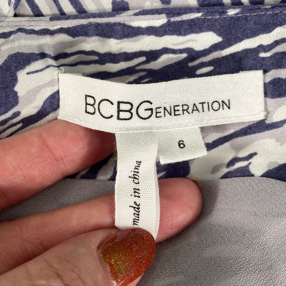 BCBGeneration Lilac Zebra Print Sleeveless Mini Dress - Picture 14 of 16